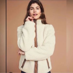 Fahery Ashbury Sherpa Jacket - Cream Size Small